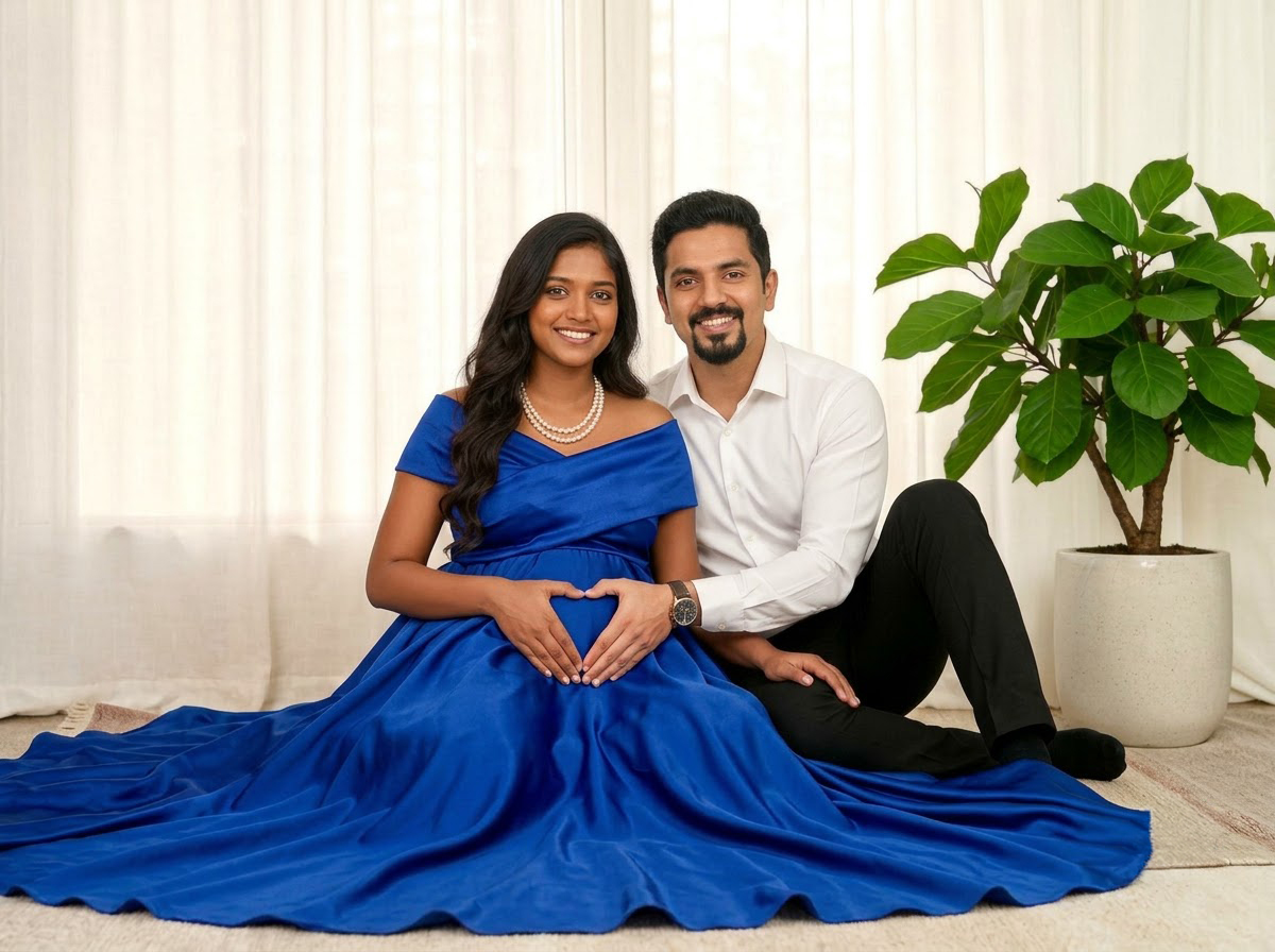 Blue Gown Maternity
